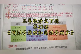 三年级语文下册第25课《慢性子裁缝和急性子顾客》课后习题讲解视频封面