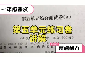 一下  第五单元练习卷讲解视频封面