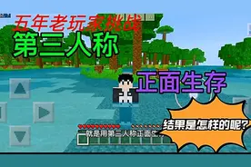 我的世界:使用第三人称正面生存，你生存下来吗？