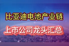 比亚迪电池产业链上市公司龙头汇总（上）视频封面