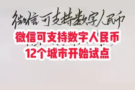 微信可支持数字人民币，12个城市开始试点，看看有你家乡吗？视频封面