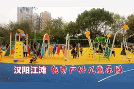 汉阳江滩新添免费户外儿童乐园，面积大设施多，空气清新景色优美