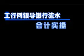 会计实操-工行网银导银行流水视频封面