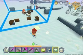 迷你世界，你们见过雪原村民建房子吗？？？？