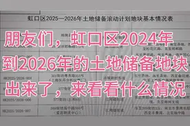 朋友们，虹口区最新的2024～2026年土地储备地块出来啦，来看看吧视频封面