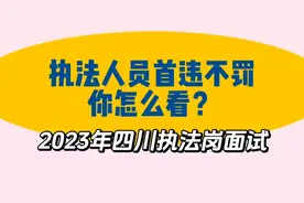 四川行政执法岗面试：执法人员首违不罚柔性执法，你怎么看？视频封面