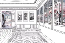 中式国风灯光画（需要PSD或TIF觅吾即可）