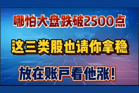 哪怕大盘跌破2500点，这三类股也请你拿稳，放在账户看他涨！视频封面