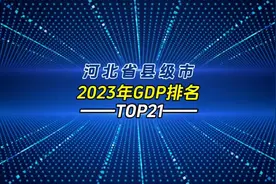 河北省21个县级市，2023年GDP排名