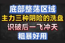 底部震荡区间，主力经常使用的三种洗盘手法，识破后上车一飞冲天视频封面