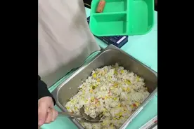 某小学12块的午餐，炒饭+一根火腿肠，放学出来就像没吃饭视频封面