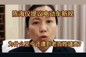 老百姓应该原谅她吗？陈海仪提仪电动车新规到底有多欠骂？