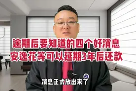 逾期后要知道的四个好消息，安逸花等可以延期3年后还款视频封面