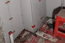 600*1200墙地对缝铺贴，这样的卫生间防水回填贴砖一起能收多少