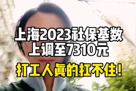上海2023社保基数上调至7310元，谁能拿这么高工资？打工人扛不住视频封面
