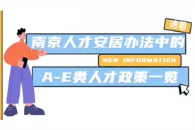 南京人才安居办法中的A-E类人才政策一览视频封面