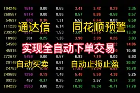 通达信，同花顺预警，实现全自动下单交易软件#量化交易