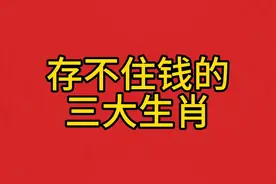 存不住钱的三大生肖视频封面