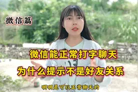 微信能正常打字聊天为什么说不是好友关系还不能打语音视频电话视频封面
