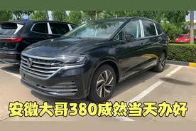 安徽大哥喜提大众威然380尊驰版 当天打好临牌 26.18万落地怎么样视频封面
