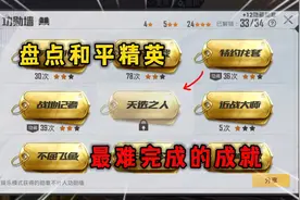 盘点和平精英 最难完成的成就！