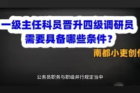 一级主任科员晋升四级调研员，需要具备哪些条件？视频封面