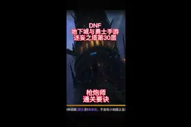 DNF地下城与勇士手游迷妄之塔第30层枪炮师通关要诀视频封面