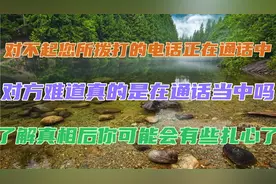 对不起您所拨打的电话正在通话中对方真的是在通话中吗真相扎心了视频封面
