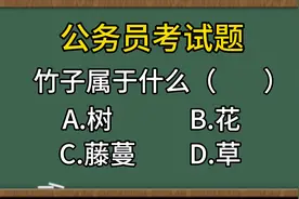 公务员考试题：竹子属于什么，有点难度，大家一起讨论哦