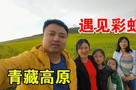 一家五口房车旅行，天空出现彩虹，冒着炸机风险，航拍彩虹瞬间