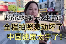 越南媳妇第一次坐高铁，全程拍照激动坏了，中国速度太牛了！视频封面