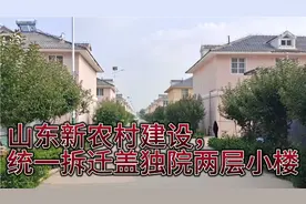山东新农村建设，统一拆迁建两层带阁楼独门独院，农民太高兴了视频封面