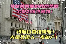 特朗普四面树敌美股暴跌！特斯拉腰斩，大量美国人破产！太惨了！视频封面