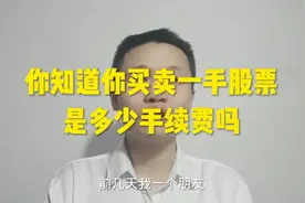 炒这么多年股票，你知道买一手股票，是收多少手续费吗视频封面