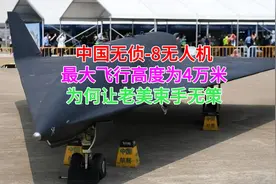 中国无侦-8无人机,最大飞行高度为4万米,为何让老美束手无策视频封面