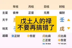 戊土人的禄，不要再搞错了