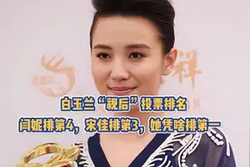 白玉兰“视后”投票排名闫妮排第4宋佳排第3她为啥排第一视频封面