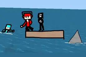 【我的世界】木筏求第一期:打指令收留一堆人，学弟也荣获新称号