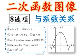 二次函数图像与系数，多结论问题如何解#初中数学 #中考数学