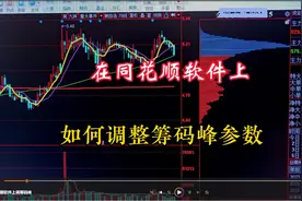 在同花顺软件上如何调筹码峰参数