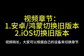 全网第一人！我的世界安卓和iOS降级方法！可开新触控！！！