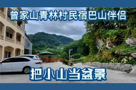 避暑曾家山青林村巴山伴侣，院子的小山隔出满院清凉