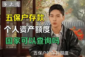 农村五保户的存款额度，个人资产情况，国家可以查询吗？视频封面