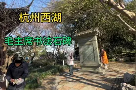 杭州西湖发现毛主席书法石碑，看完不得不佩服，主席书法太好了！视频封面