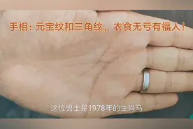 拥有元宝纹与三角纹，预示着生活富足，福气满溢的人生赢家