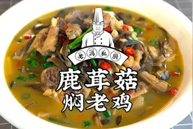 暖心暖胃，老冯私厨的鹿茸菇焖老鸡汤，营养美味！