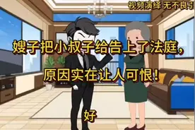 嫂子把小叔子给告上法庭，原因实在让人可恨！视频封面