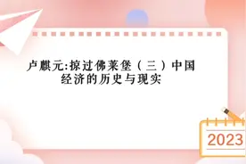 卢麒元:掠过佛莱堡（三）中国经济的历史与现实视频封面