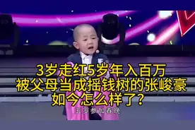 3岁走红5岁年入百万！被父母当成摇钱树的张峻豪，如今怎么样了？视频封面