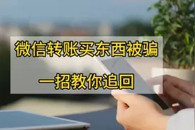 微信转账买东西被骗，一招教您你追回